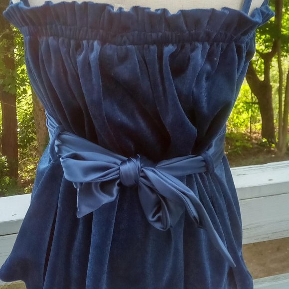 Say-Lu 3pc Velour Lounge Set/PJ's/Sleepwear Midnight Blue Size Large Vintage NWT - Picture 10 of 13